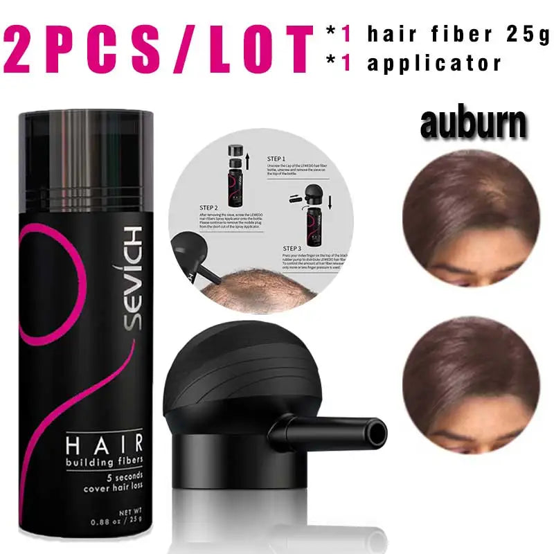 SEVICH Haarverdichtung Set Kaschiert lichtes Haar oder kahle Stellen Haarausfall Behandlung Keratin Haarfasern Puder Applikator